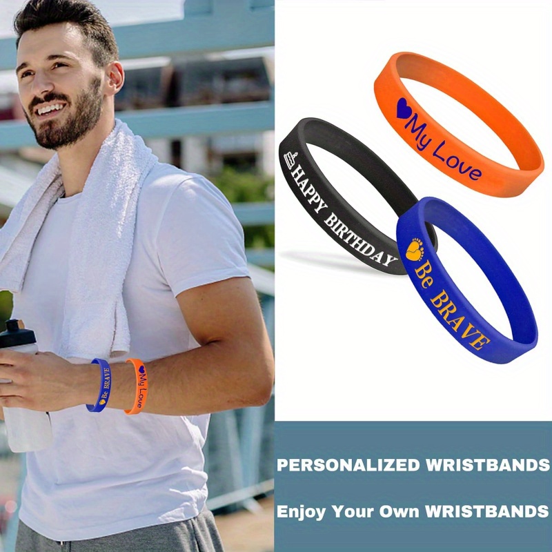 72pc Custom Silicone Bracelets, Personalised Gift Set